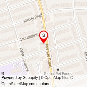 Rossini on Avenue Road, Toronto Ontario - location map