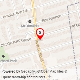 Peterpan's Convenience on Old Orchard Grove, Toronto Ontario - location map