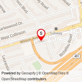 Wilson's Haus of Lechon on Wilson Avenue, Toronto Ontario - location map