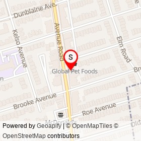 Nara Sushi on Avenue Road, Toronto Ontario - location map