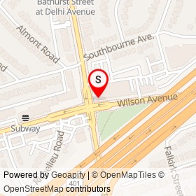TD Canada Trust on Wilson Avenue, Toronto Ontario - location map