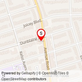 Dickson Barbeque Centre on Dunblaine Avenue, Toronto Ontario - location map