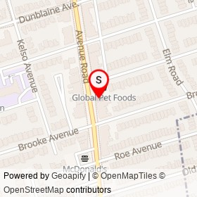 Ross Mayer on Avenue Road, Toronto Ontario - location map