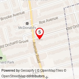 Kibo Sushi on Old Orchard Grove, Toronto Ontario - location map