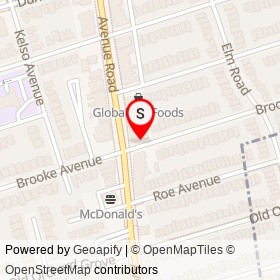 Baskin-Robbins on Brooke Avenue, Toronto Ontario - location map