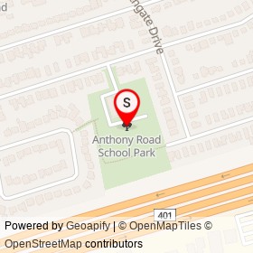 Anthony Road School Park on , Toronto Ontario - location map