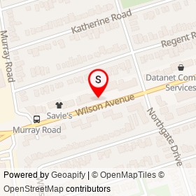 Caffe e Latte on Wilson Avenue, Toronto Ontario - location map