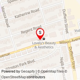 Primo Expresso Bar on Wilson Avenue, Toronto Ontario - location map