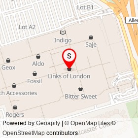 Links of London on Dufferin Street, Toronto Ontario - location map