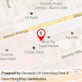 Jerry's on Wilson Avenue, Toronto Ontario - location map