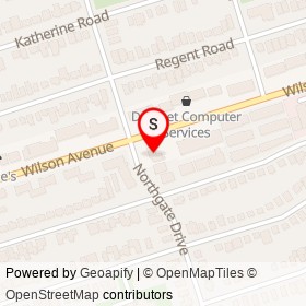 Shell on Wilson Avenue, Toronto Ontario - location map