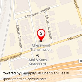Chesswood Transmission on Wilson Avenue, Toronto Ontario - location map
