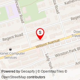 Curva Nord Bar on Wilson Avenue, Toronto Ontario - location map