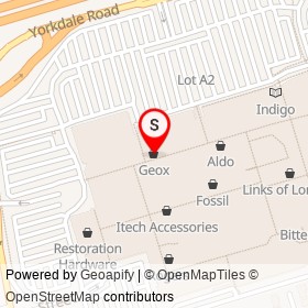 Geox on Dufferin Street, Toronto Ontario - location map