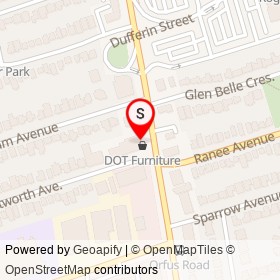 City Optical on Dufferin Street, Toronto Ontario - location map