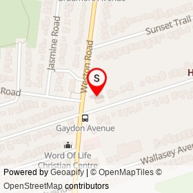 Weston Sports Bar & Cafe on Gaydon Avenue, Toronto Ontario - location map