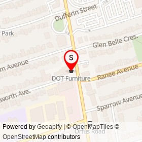DOT Furniture on Bentworth Avenue, Toronto Ontario - location map