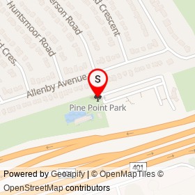 Pine Point Park on , Toronto Ontario - location map