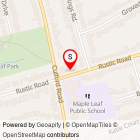 Rustic Dry Cleaners on Rustic Road, Toronto Ontario - location map