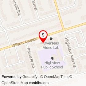 Song Video on Wilson Avenue, Toronto Ontario - location map
