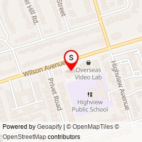 Scrubby's on Wilson Avenue, Toronto Ontario - location map