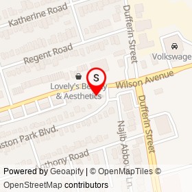 Tim Hortons on Wilson Avenue, Toronto Ontario - location map