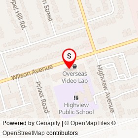 Aquarela Restaurant on Wilson Avenue, Toronto Ontario - location map