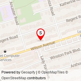 Dilly Sport's Bar on Wilson Avenue, Toronto Ontario - location map