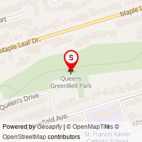 Queens GreenBelt Park on , Toronto Ontario - location map