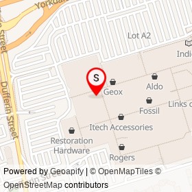 Harry Rosen on Dufferin Street, Toronto Ontario - location map