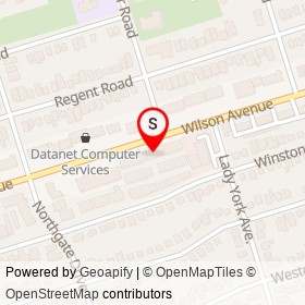 Eaden Myles on Wilson Avenue, Toronto Ontario - location map