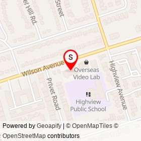 Wilson Variety on Wilson Avenue, Toronto Ontario - location map