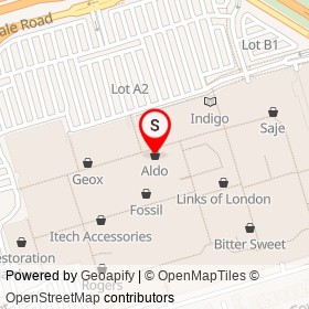 Aldo on Dufferin Street, Toronto Ontario - location map