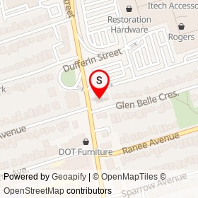 Esso on Glen Belle Crescent, Toronto Ontario - location map