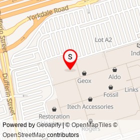 Topshop/Topman on Dufferin Street, Toronto Ontario - location map