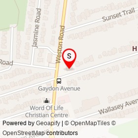 Becker's on Gaydon Avenue, Toronto Ontario - location map