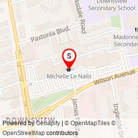 Michelle Le Nails on Wilson Avenue, Toronto Ontario - location map
