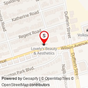 Lovely's Beauty & Aesthetics on Wilson Avenue, Toronto Ontario - location map
