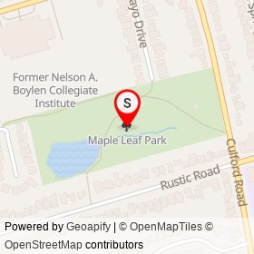 Maple Leaf Park on , Toronto Ontario - location map