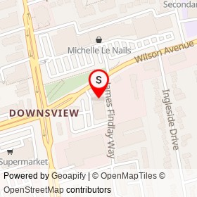 Swiss Chalet on James Findlay Way, Toronto Ontario - location map