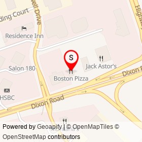 Boston Pizza on Carlson Court, Toronto Ontario - location map