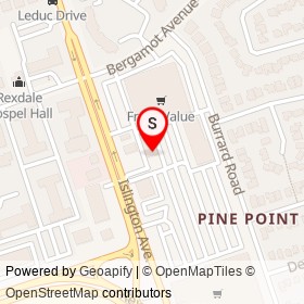 Payless ShoeSource on Islington Avenue, Toronto Ontario - location map