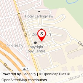 The Monkey Wrench on Carlingview Drive, Toronto Ontario - location map