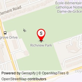 Richview Park on , Toronto Ontario - location map