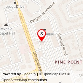 Popeyes on Islington Avenue, Toronto Ontario - location map