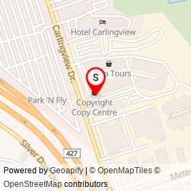 Hemingways Cigars and Fine Gifts on Carlingview Drive, Toronto Ontario - location map