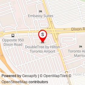 DoubleTree by Hilton Toronto Airport on Dixon Road, Toronto Ontario - location map