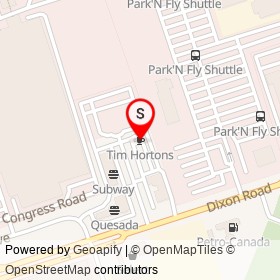 Tim Hortons on Discovery Road, Toronto Ontario - location map