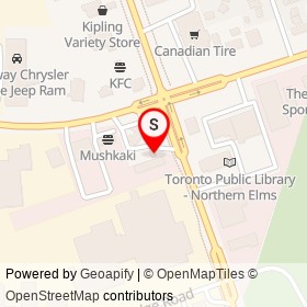 Tim Hortons on Kipling Avenue, Toronto Ontario - location map
