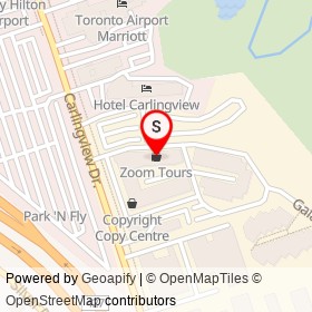Zoom Tours on Carlingview Drive, Toronto Ontario - location map